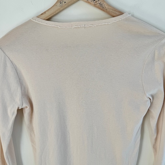 J Crew Light Beige Long Sleeve Ruffle Front Sequin Button Up Women Sz S Cardigan - Picture 8 of 14